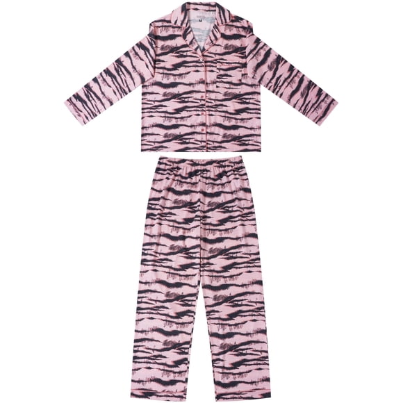Pijama Mujer Button Cebra Rosa Talla M