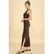 thumbnail image 3 of Vestido Largo con Cuello Alto y Abertura Lateral, 3 of 3