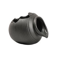 Magideal - Fuente De Agua En Cascada, Tarro De Barro, Tanque De Agua Abierto Para Jardín, Accesorio Para Exteriores, Adorno De Agua Que Fluye, Decoración De Mesa