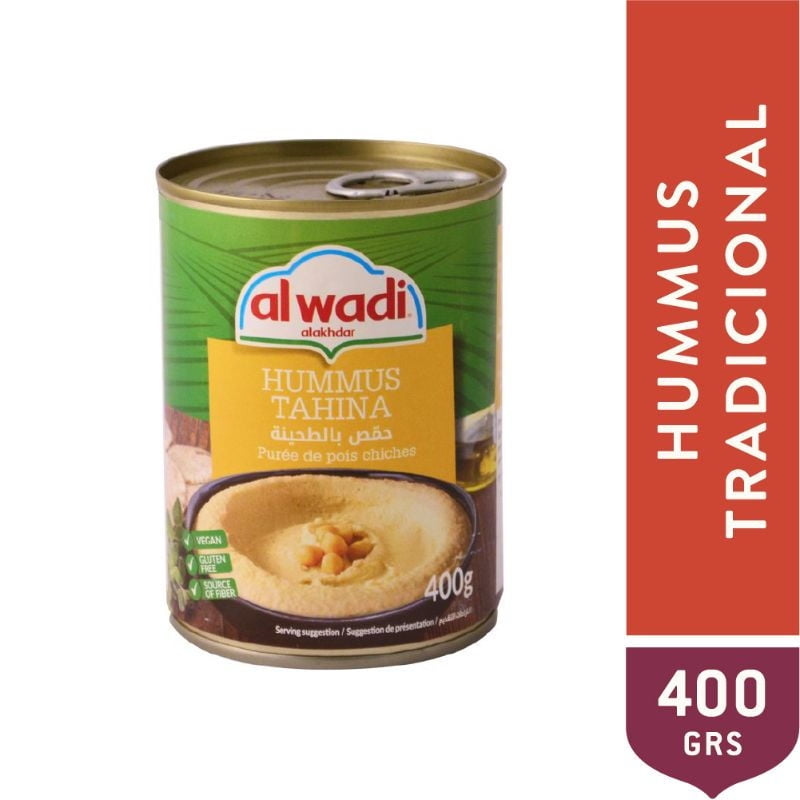 Hummus De Garbanzos Tahina Lata 400 g Alwadi