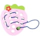 thumbnail image 1 of Montessori Juguete De Madera Que Enhebra La Oruga Comiendo Juego De Frutas Fresa, 1 of 5