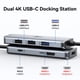 thumbnail image 2 of Estación de acoplamiento USB C con doble monitor LIONWEI Hub 6 en 1 de 100 W, 2 of 8