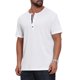 thumbnail image 4 of INSPIRE CHIC Camiseta de Hombre Henley de Manga Corta con Botones y Textura Jacquard Tejida M Blanca, 4 of 6