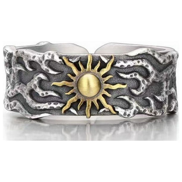 Silvery Ring Boys Trendy Niche Retro Men's Street Ring