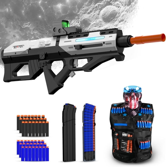 Pistola de Juguete SOFITEN Rifle Francotirador Eléctrico con Balas Suaves y Accesorios