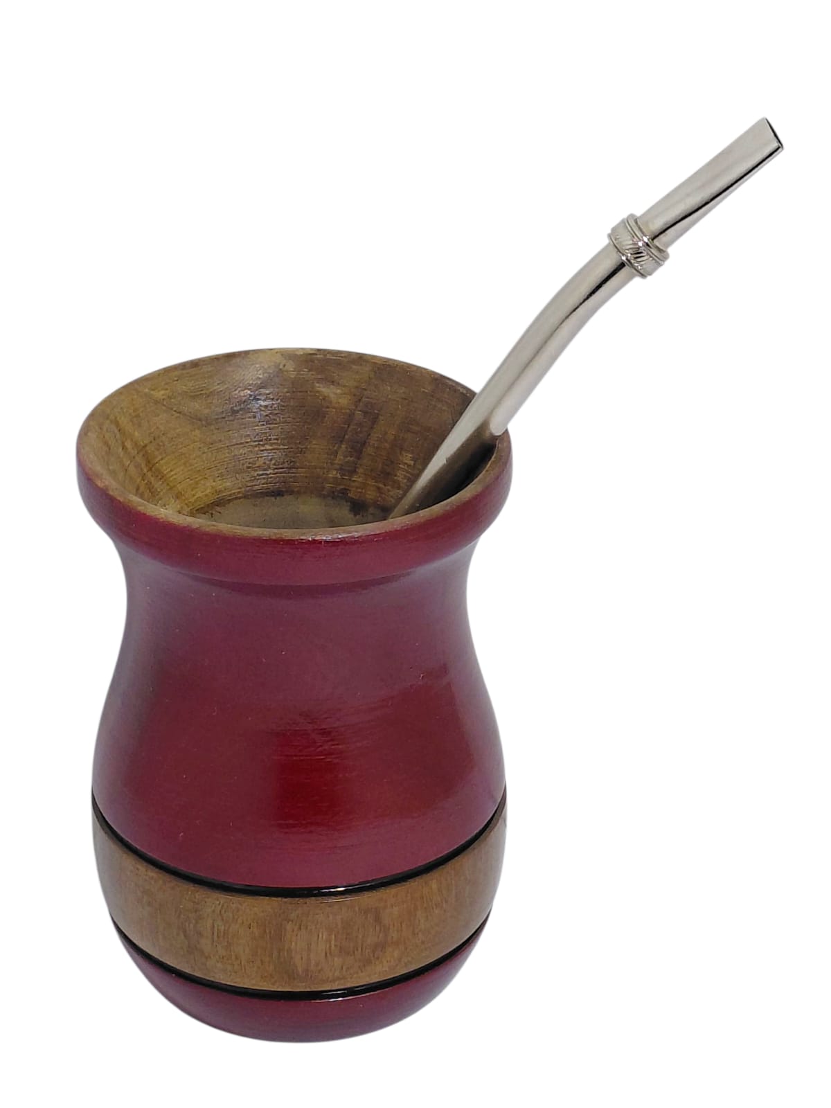 Tesoros Andinos - Mate De Madera Palo Santo Taza 100 Ml Con Bombilla