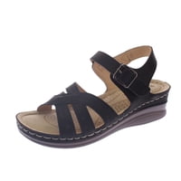 Vía Franca - Sandalia Confort Negro Modelo Italiano