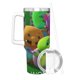 thumbnail image 3 of Wonderoos Vaso aislado de acero inoxidable con asa, diseño temático, regalo para familia, amigos y fans; incluye pajita y encaja en el portavasos estándar, 40 oz, 3 of 6