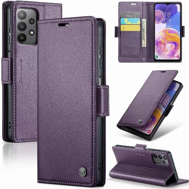 CaseMe tipo cartera Samsung Galaxy A23 4G/5G con cierre magnético, RFID, tarjetero, soporte, carga inalámbrica