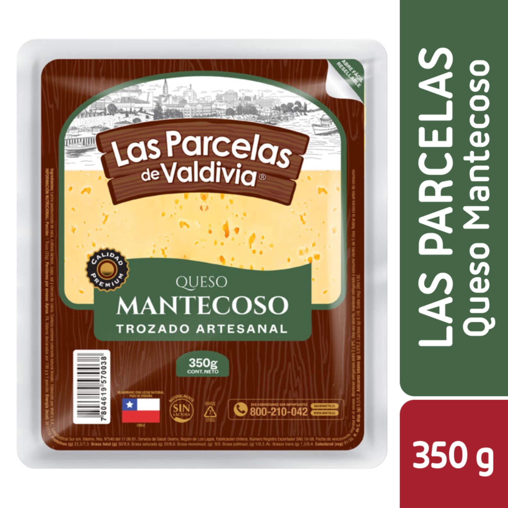 Queso Mantecoso Trozo 350 g Las Parcelas de Valdivia