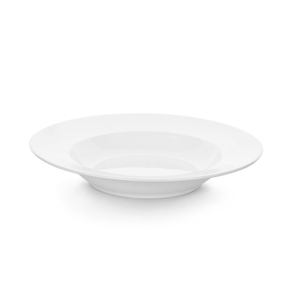 Set De 6 Plato Hondo Borde Grueso Porcelana 23 Cm. Linea Tow