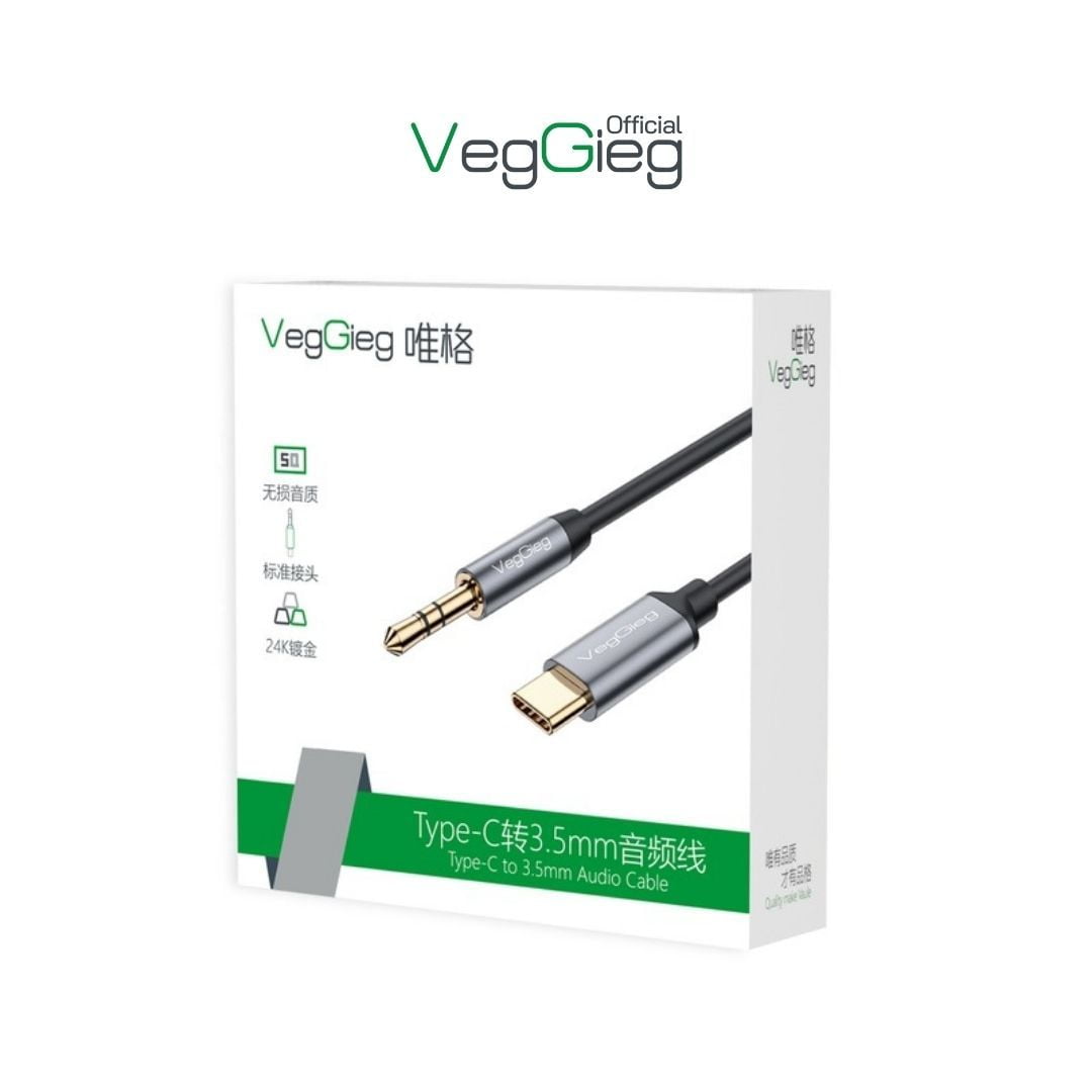 Cable Auxiliar De Audio Tipo C A Jack De 3,5 Mm Veggieg