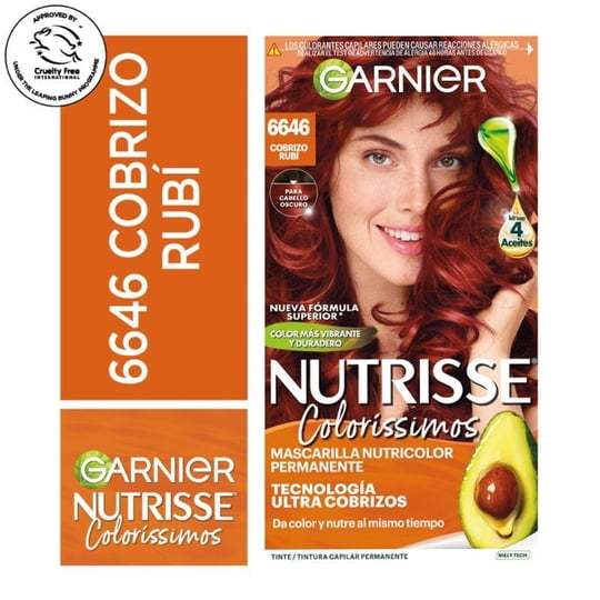 Coloración Nutrisse Cabello 6646 Cobrizo Rubí