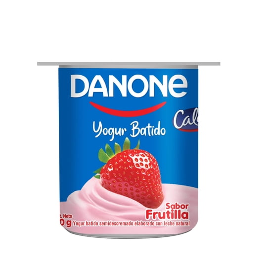 Yoghurt Batido Sabor Frutilla Pote. 110 g Danone