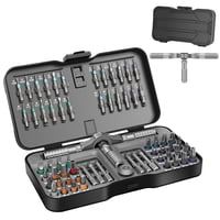 Jenabom - Juego De Destornilladores De Trinquete 66 En 1, Con Cabezal Magnético Multicabezal Y Mango De Trinquete Desmontable, Ideal Para Reparaciones Manuales.