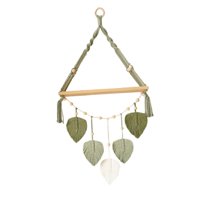 Magideal - Hojas De Macramé Para Colgar En La Pared, Tapiz, Libros, Fotos, Macetero, Elegante Estante Flotante De Exhibición De Madera Para Dormitorio, Regalo De