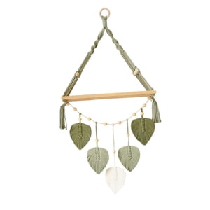 Magideal - Hojas De Macramé Para Colgar En La Pared, Tapiz, Libros, Fotos, Macetero, Elegante Estante Flotante De Exhibición De Madera Para Dormitorio, Regalo De