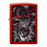 Encendedor Zippo Dragon Tiger Design Rojo Zp48933