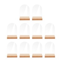 Magideal - 10 Uds. De Tarjetas Acrílicas Para Colocar Con Soporte, Tarjetas De Nombre, Tarjetas De Asiento, Placa En Blanco, Números De Mesa Diy Para Boda, 6Cmx0.2Cmx9Cm