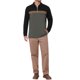 thumbnail image 2 of INSPIRE CHIC Camisa Polo de Hombre con Contraste, Cremallera, Manga Larga, Estilo Vintage, Camisetas de Golf M Gris Oscuro, 2 of 5