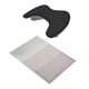 thumbnail image 3 of Reposabrazos En Forma De U De Cuero PU, Reposamanos Para Uñas Para El Hogar, Salones De Bricolaje, Uñas Acrílicas Negras Con Estera Blanca, 3 of 5
