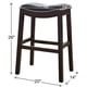 thumbnail image 5 of Taburete de bar New Ridge Home Goods Julian Wood con asiento de sillín, 5 of 6