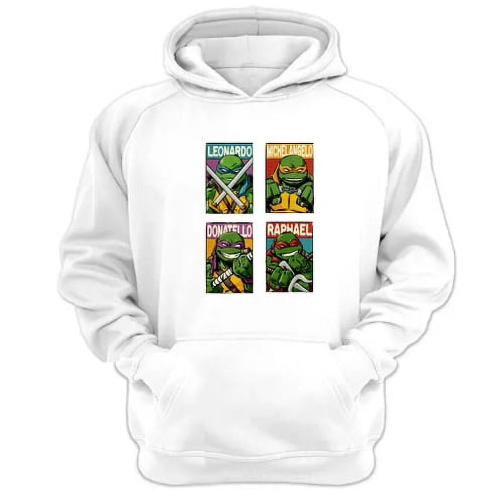 Genérico - Polerón Canguro Tortugas Ninja Blanco Talla S Unisex