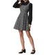 thumbnail image 4 of INSPIRE CHIC Vestido de Mujer Tweed Cuadros Sin Mangas Línea A Pinafore Vestido General M Negro, 4 of 6