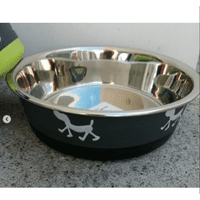 Genérico - Tazón Para Mascotas De Acero Inoxidable Perros Gris