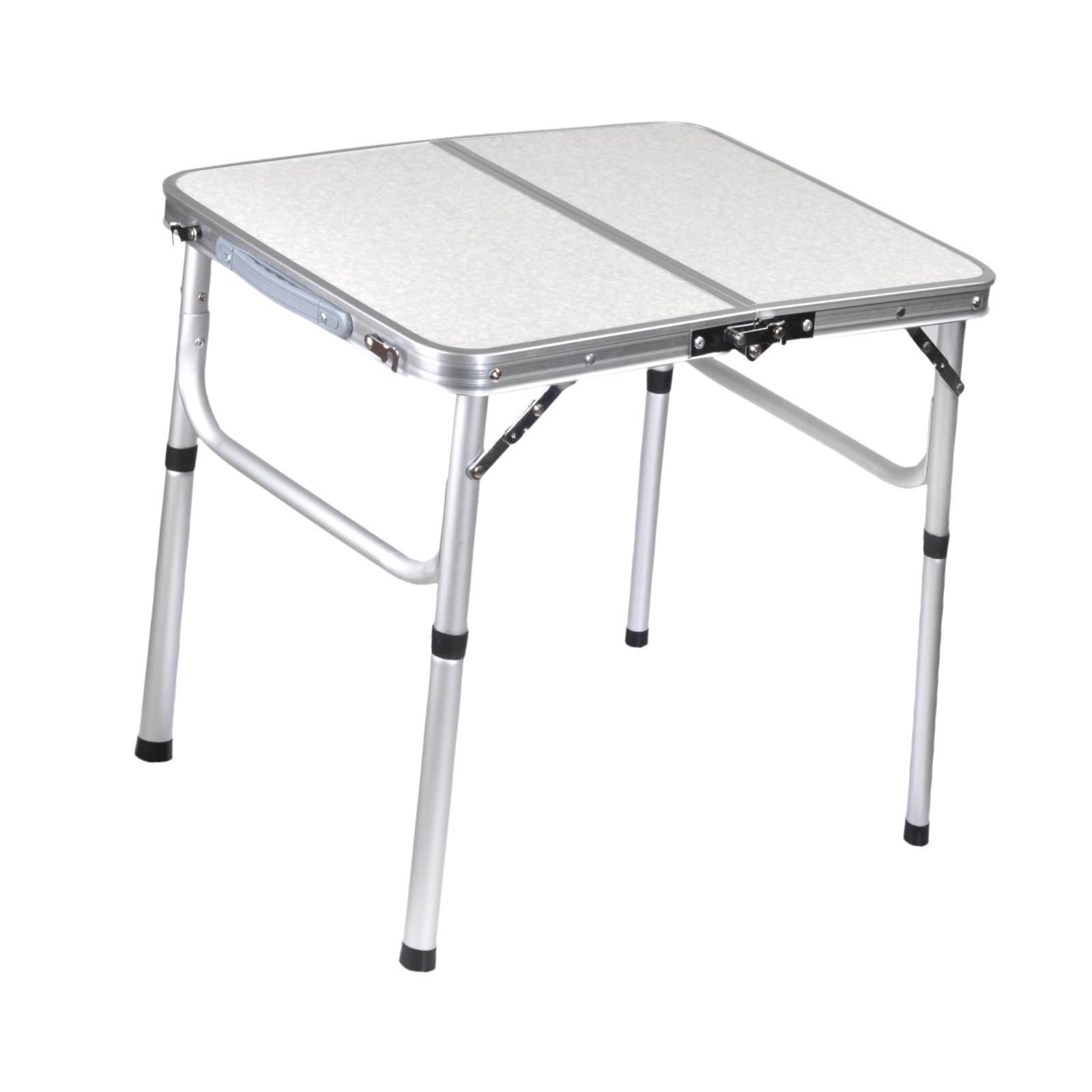 Magideal - Mesa De Camping Con Patas De Altura Ajustable, Mesa De Playa, Fácil Almacenamiento, Mesa Plegable Compacta De Aleación De Aluminio Para Barbacoa En La 60Cmx40Cm