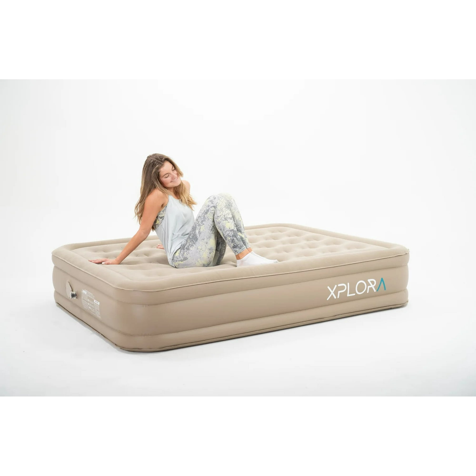 Colchón Inflable Xplora Eléctrico Bomba Recargable 2 Plazas