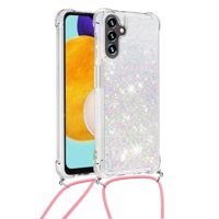Funda Foxdock Para Samsung Galaxy A13 5G Con Cuerda Ajustable, Brillo Líquido, Protección Antigolpes Y Lente – Ideal Para Regalo