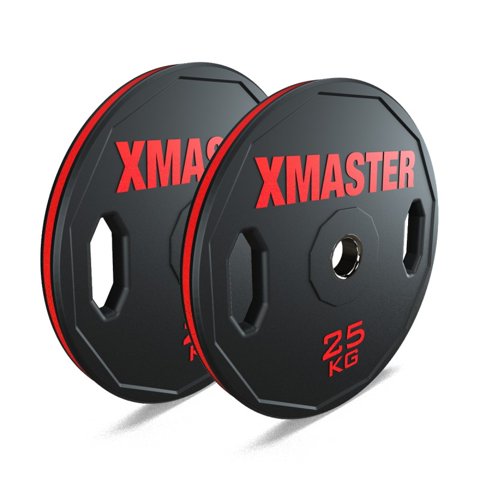 Disco Olímpico Rubber Hand Grip 25Kg (Unidad | Xmaster