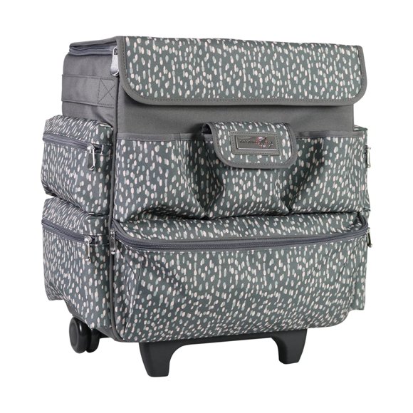 Maleta rodante Everything Mary 35x20x37 cm Gris y Blanco