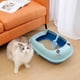 thumbnail image 2 of Caja de arena para gatos grande, antisalpicaduras, semicerrada, para gatos, jaula pequeña para gatitos, arenero, suministros para gatos, 2 of 5