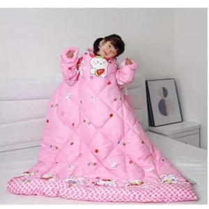 Total Upgrate - Frazada Manta Cobija Con Manga Convertible 3 En 1 Infantil Rosado