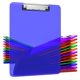 thumbnail image 1 of Portapapeles Kiggos 24 × 32 cm Transparente y de colores (paquete), 1 of 9