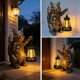 thumbnail image 3 of Estatua de jardín Yewanye de ardilla con luces solares para exteriores, 3 of 9