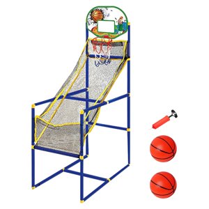 Magideal - Aro De Baloncesto Para Niños, Juego Arcade, Juego Deportivo, Configuración Interior Y Exterior, Alturas Ajustables Para Niños, Regalo Para Niños, Pati Máquina Y 2 Bolas