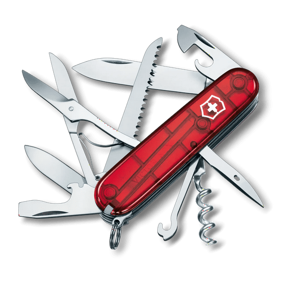 Navaja Huntsman color rojo translúcido Victorinox