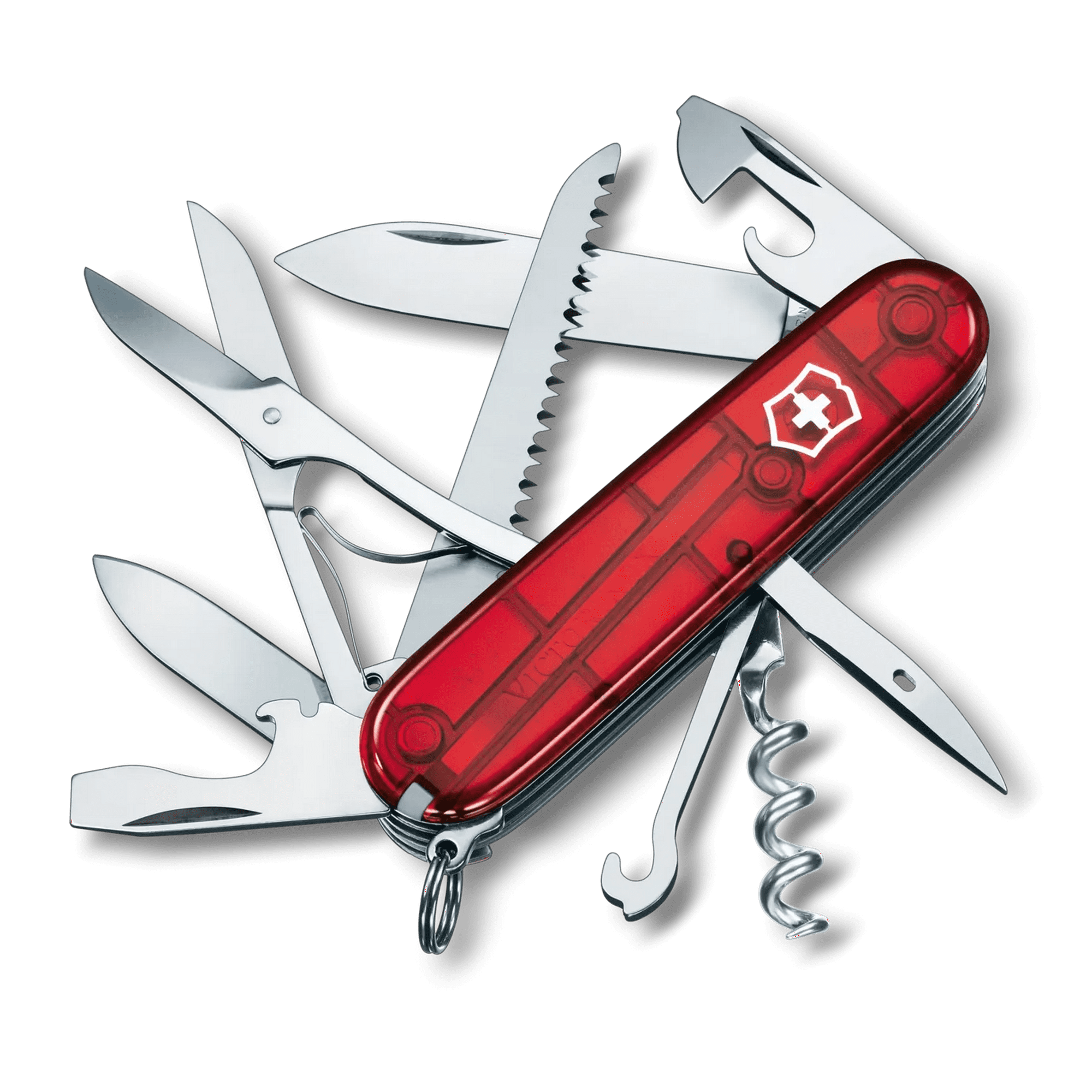 Navaja Huntsman Color Rojo Translúcido Victorinox