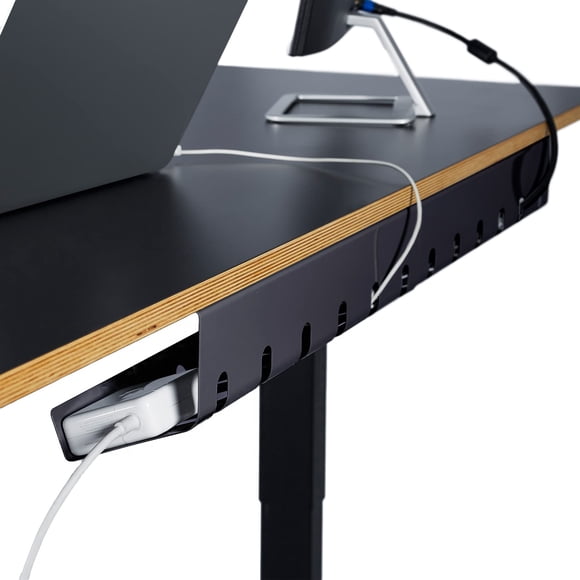 Juego de 2 unidades PAMO de gestión de cables para colocar debajo del escritorio con bridas