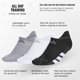 thumbnail image 2 of Calcetines Adidas All Day Training No Show para mujer, 3 pares, grises, 2 of 6