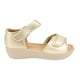 thumbnail image 1 of Sandalia New Walk Texturas Velcro Dorada, 1 of 6