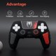 thumbnail image 4 of Funda para mando de PS5, funda de silicona antideslizante compatible con el mando de PS5, con tapones para el pulgar, protectores para el joystick y pegatina envolvente (2 packs)-Negro, 4 of 8