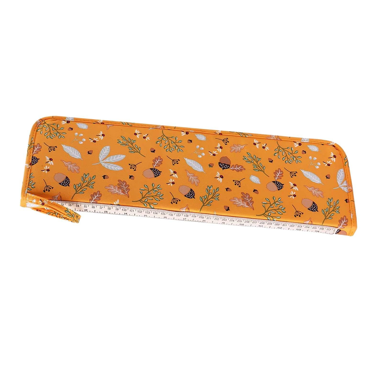 Bothyi - Bolsa De Almacenamiento De Ganchos De Ganchillo, Herramientas De Tejer, Patrón De Dibujos Animados, Bolsa De Agujas De Tejer, Color Amarillo
