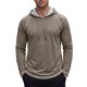 thumbnail image 1 of Camisetas con capucha de manga larga ligeras para gimnasio de hombres 3XL caqui, 1 of 5