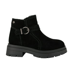 Botin De Cuero Rosie Full Negro Alquimia