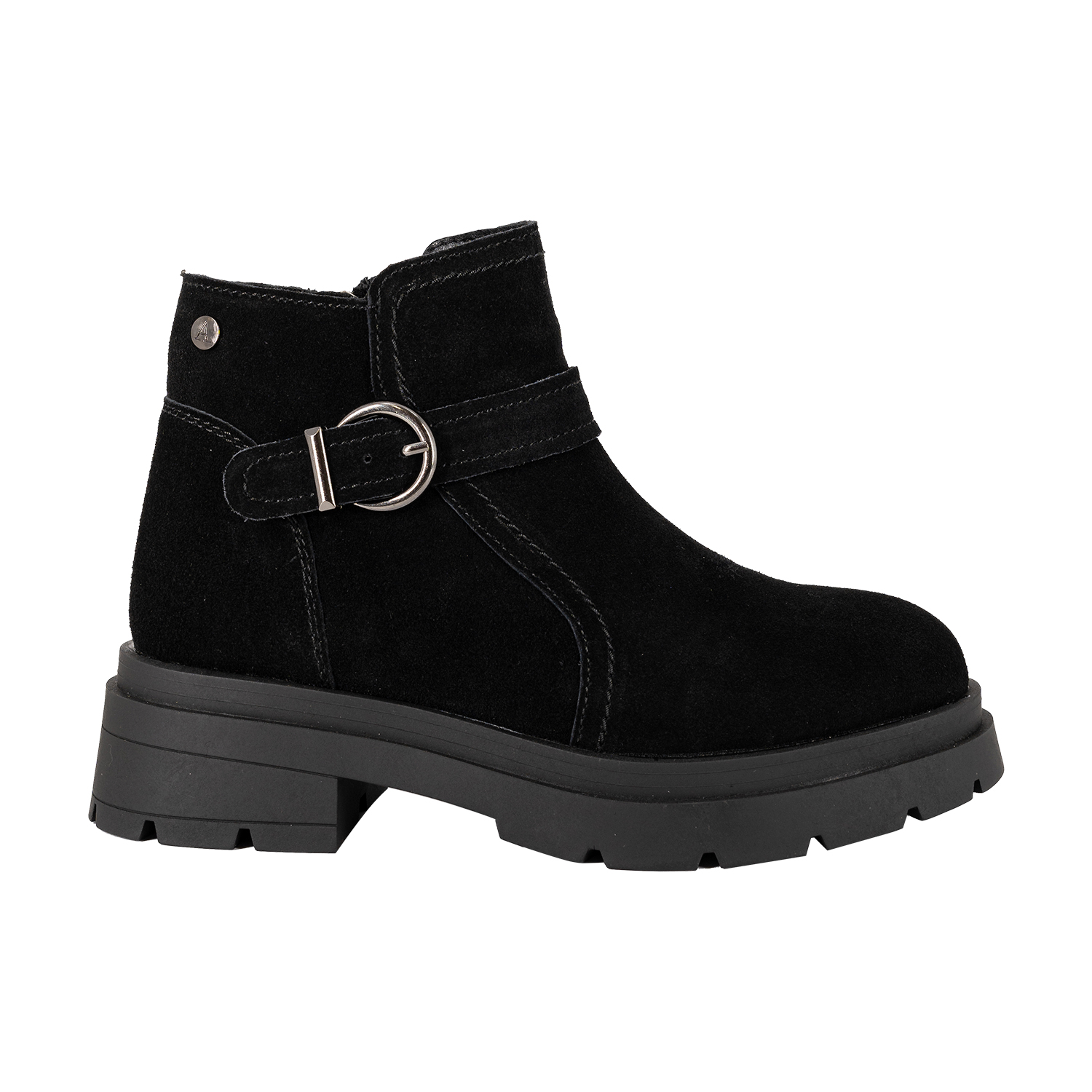 Botin De Cuero Rosie Full Negro Alquimia