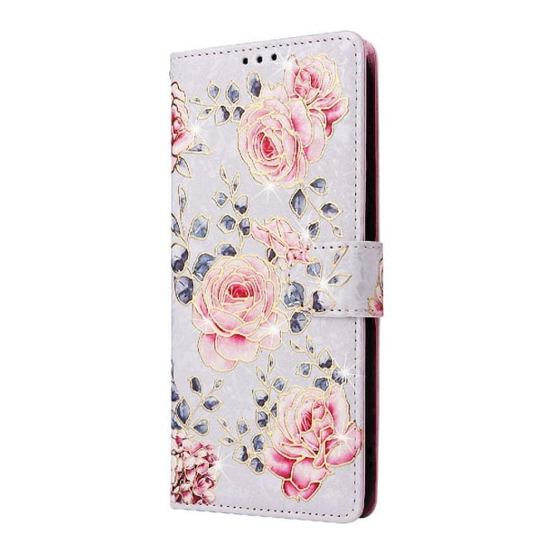 FOXDOCK Funda Tipo Cartera Floral para Google Pixel 9 Pro XL ,Funda con Tapa de Cuero PU, Protección Antigolpes con Ranuras para Tarjetas y Soporte